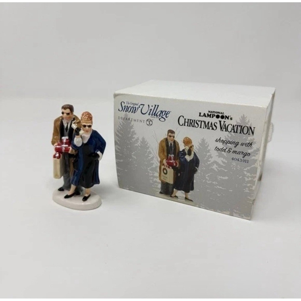 Rare htf department 56 Christmas vacation Todd & Margo shopping 4043911